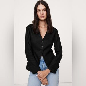 BANANA REPUBLIC LINEN BLAZER TOP